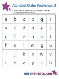 Alphabet Order Worksheets Guruparents