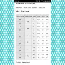 Chicos Size Charts For Comparison To Regular Sizes Chicos