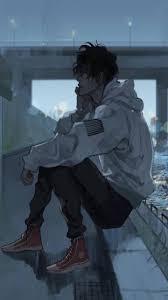#sad anime boy #anime #black and white #sadness #cry #darkness #anime boy #lonley #lonliness #scared #animescared #terrified. Depressed Anime Wallpaper Boy Sad