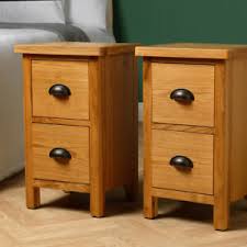 oak narrow dovedale bedside cabinets