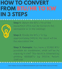 btu hr to kw calculator explanation