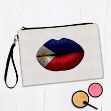 gift makeup bag lips filipino flag