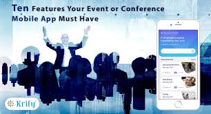 This particular app design is a great example of how to approach such an app design. Ten Features Your Event Or Conference Mobile App Must Have Krify Web And Mobile App Design Development Company In India Uk