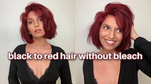 how to dye black hair red for hot