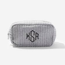 monogrammed quilted cosmetic bags