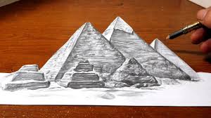 The great pyramid of giza is the last standing 'wonder' of the seven wonders of the ancient world. Drawing The Great Pyramids Of Egypt Anamorphic Illusion Youtube