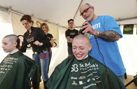 heads shaved to raise money to fight