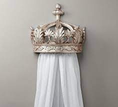 Silver Bed Canopy Crown Homeart