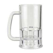 san cl 12 oz beer mug san plastic clear