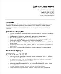 Personal Resume Template 6 Free Word Pdf Document Download