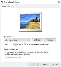 how to enable screen savers on windows