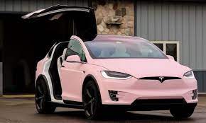 not a fan of pink these pink teslas