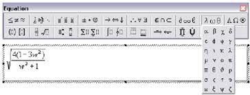 Microsoft S Equation Editor Toolbar