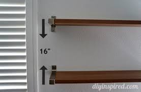 the right height to hang shelves diy