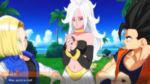 Dragon Ball FighterZ - Android 21 Likes Gohan & Android 18 Embarrassed -  YouTube