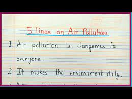 air pollution 5 lines essay air