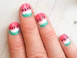 midweek manicure watermelon nail art