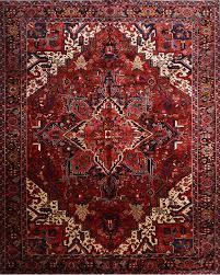 persian heriz red rectangle 9x12 ft