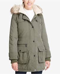 Faux Fur Trim Hooded Anorak Created For Macys