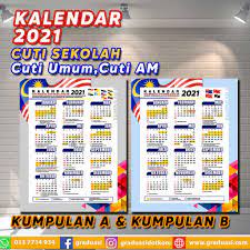 Download kalender 2021 indonesia libur dan cuti bersama. Kalendar Cuti Sekolah Cuti Umum Cuti Am Malaysia 2021 Shopee Malaysia