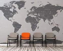map wall mural world map wall decal