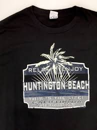 Huntington Beach Black Cotton Alstyle Activewear Mens Size
