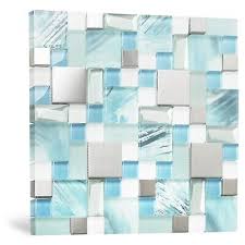 Blujellyfish Mosaic Tile Glass Metal