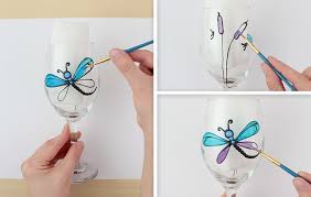 painted wine glass craft ideas