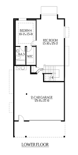 House Plan 87514 Narrow Lot Style