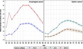 esophageal cancer and gastric cancer
