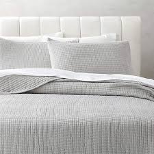 Ansley Grey Quilt And Pillow Shams Cb2