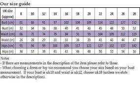 65 Competent British Dress Size Chart