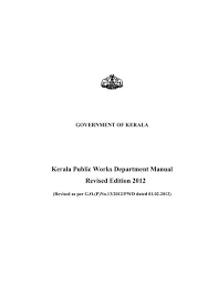 Kerala Public Works Department Manual Revised Kerala Pwd