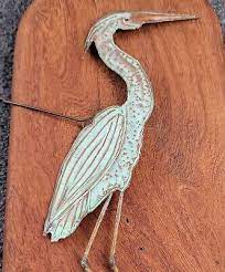 Coppersmith Copper Heron Hanging Wall