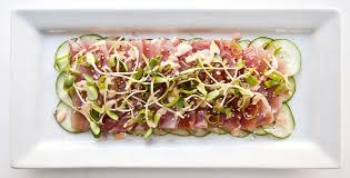 tuna sashimi with ponzu sauce