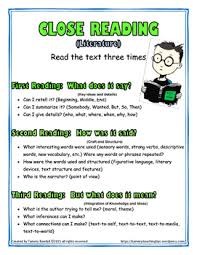 Close Reading Anchor Chart Worksheets Teaching Resources Tpt