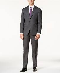Mens Ready Flex Slim Fit Medium Gray Tonal Suit