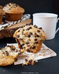 Bakery Style Chocolate Chip Muffins (video) - Little Sweet Baker gambar png