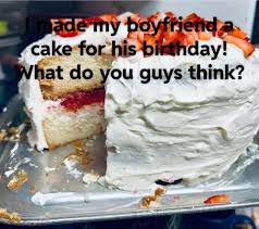 I Made My Boyfriend S Birthday Cake Baking gambar png