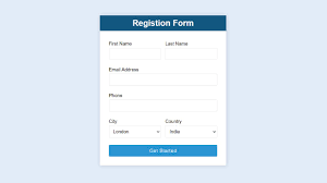 responsive registration form using html