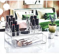 boxup plastic makeup organizer with box