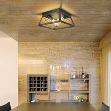 Flush Mount Ceiling Light Kingso Farmhouse Light Fixture With Ul Listed Kitchen Light Fixtures Ceiling For Dining Room Farmhouse Goals