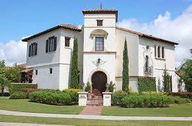 Large White 2 Story Mediterranean House