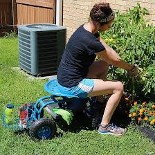 Heavy Duty Steel Rolling Gardening Cart