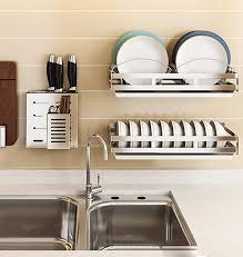Dish Drainer Wall Hanging Rack With