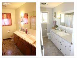 bathroom makeover remodel before and