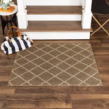 mohawk home basics lewis diamond tan 1 ft 8 in x 2 ft 6 in transitional tufted geometric lattice polyester rectangle area rug