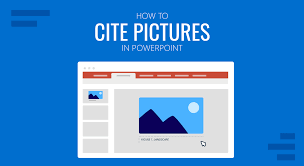 how to cite pictures in powerpoint in 4