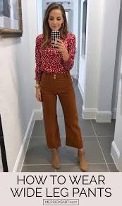 3 cute outfits with wide leg pants