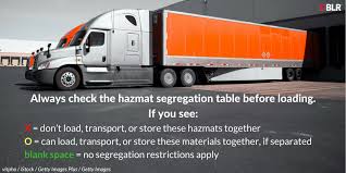 how to use the hazmat segregation table